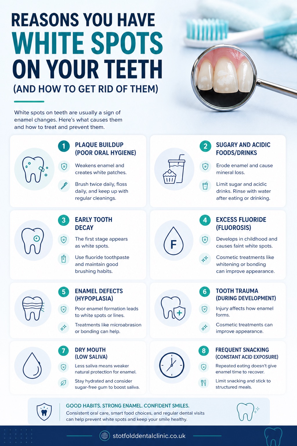 Reasons for white spots on teeth
